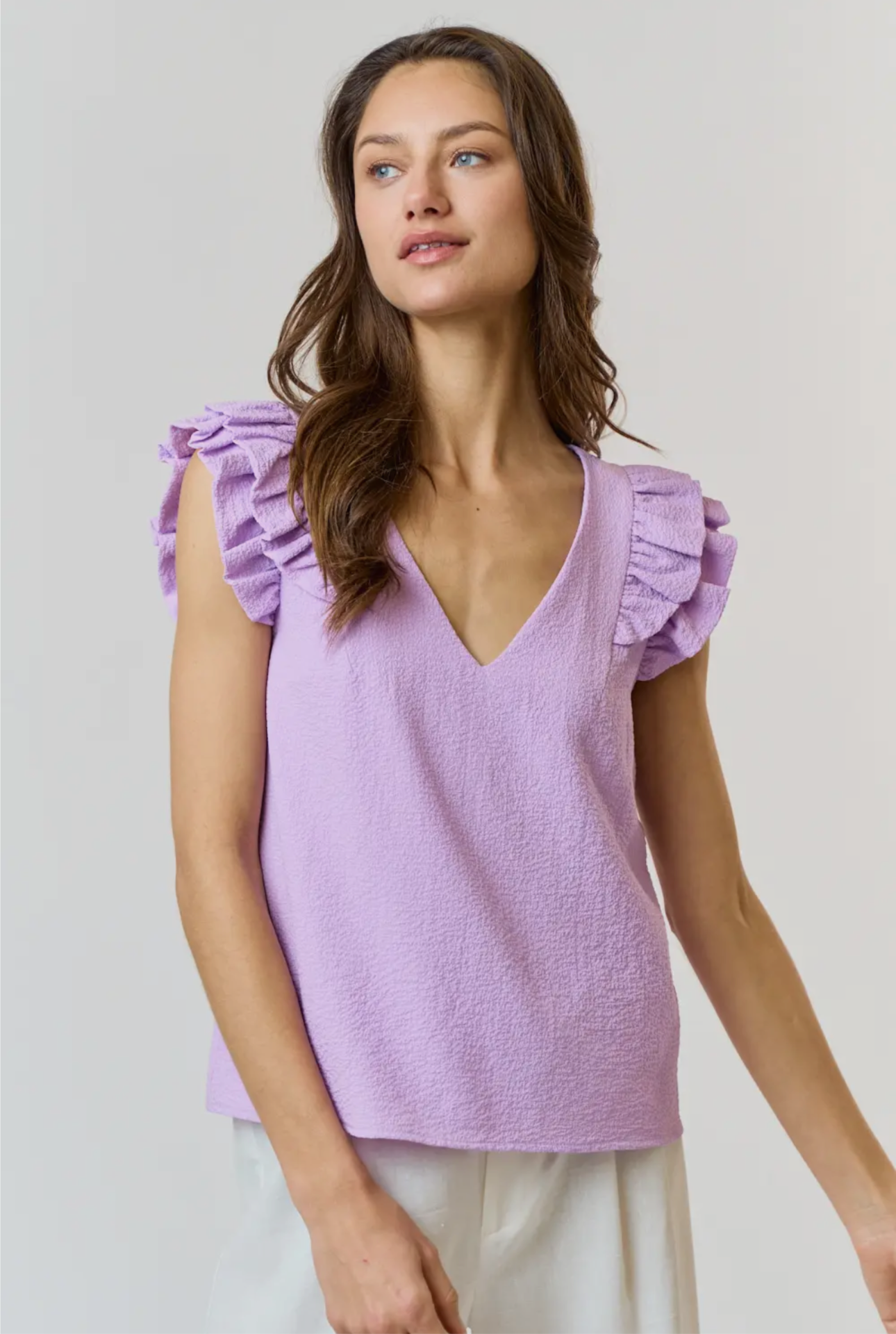 Purple Ruffle Top