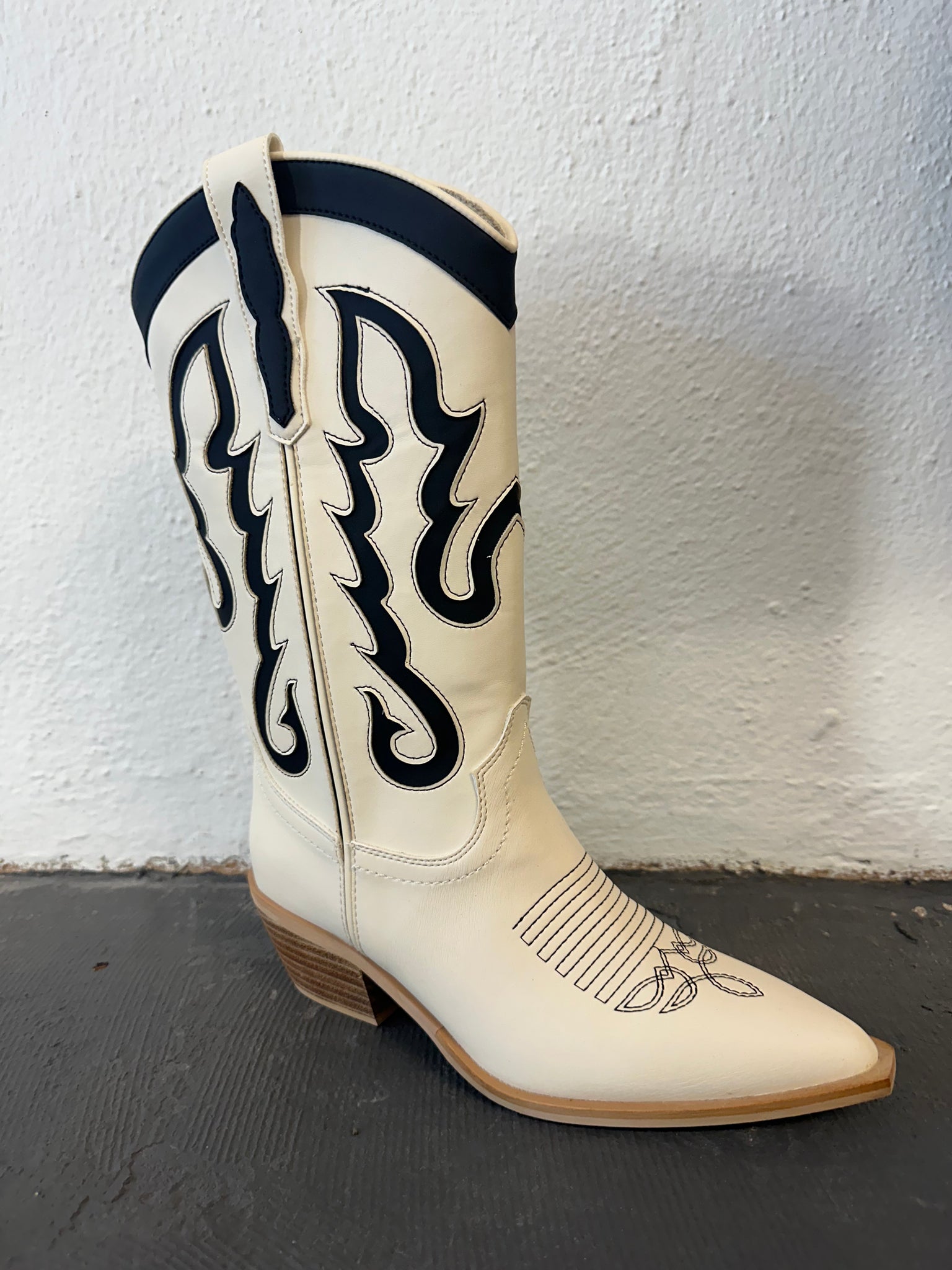 Bone Cowboy Boots