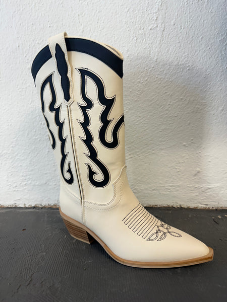 Bone Cowboy Boots