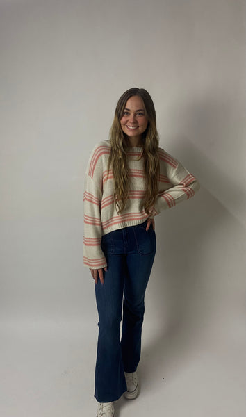 Cream Stripe Sweater