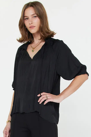 Black Pleated Top