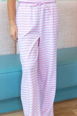 LM-STRIPE Pant-LIGHT PINK