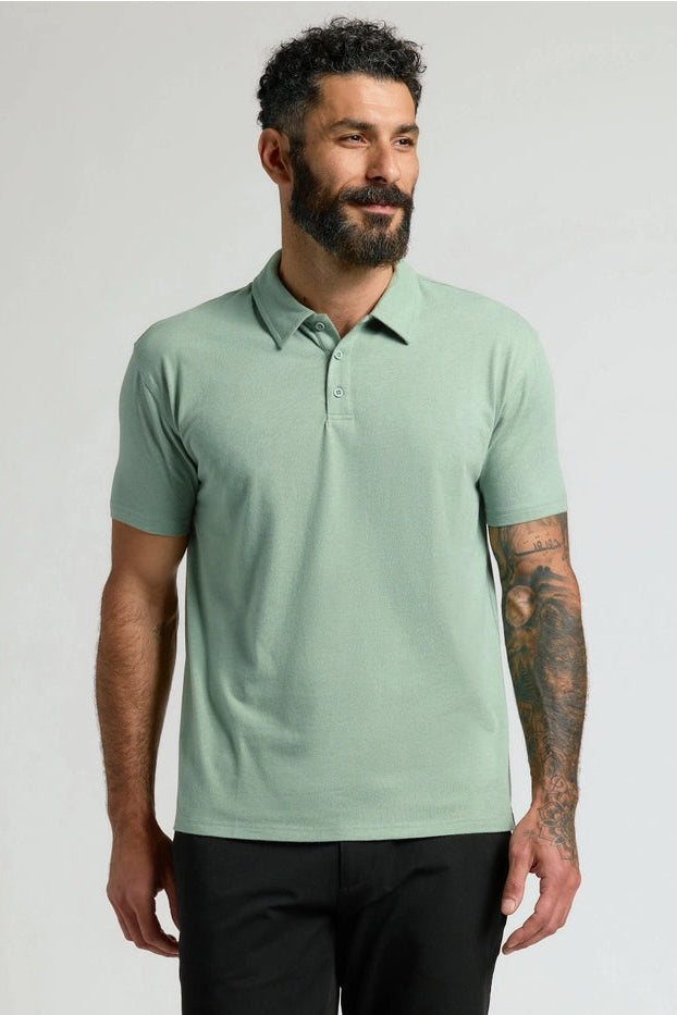 Heather Slate Green Classic Polo