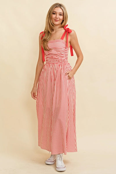 Red Stripe Maxi Dress