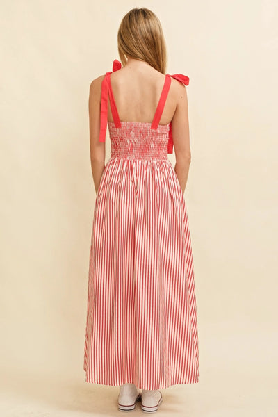 Red Stripe Maxi Dress