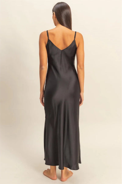 Black Satin Dress