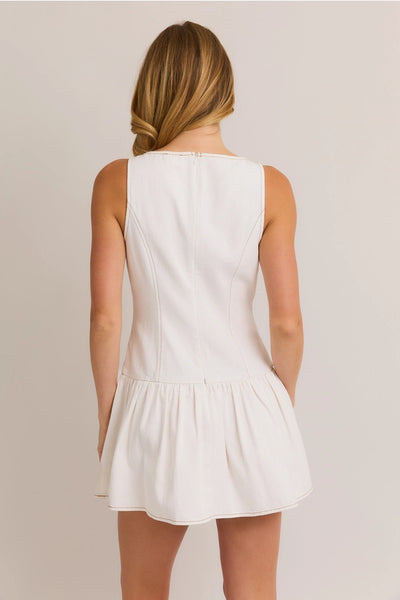White Denim Dress