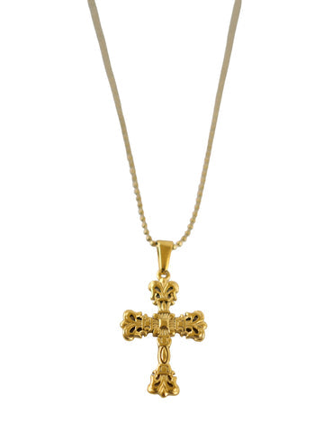 Farrah B Gold Cross Necklace