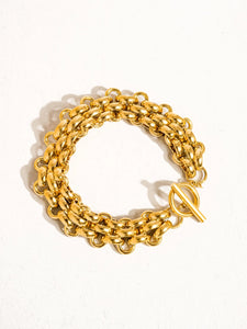 Gold Bold Weave Bracelet