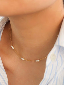 Gold Pearl Necklace