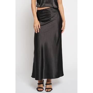 Satin Black Skirt