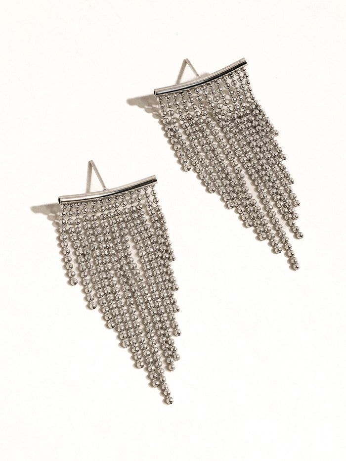 Silver Tassel Earrings