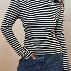 Black and White Stripe Top